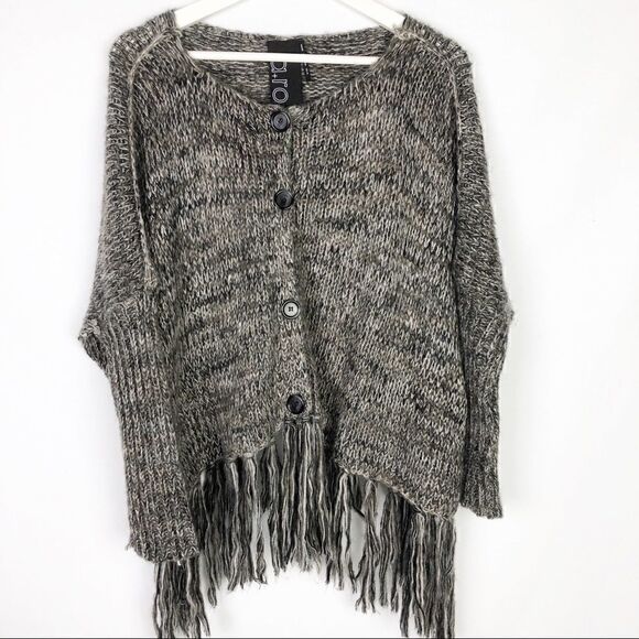 aro chunky knit fringe sweater  - Picture 1 of 8
